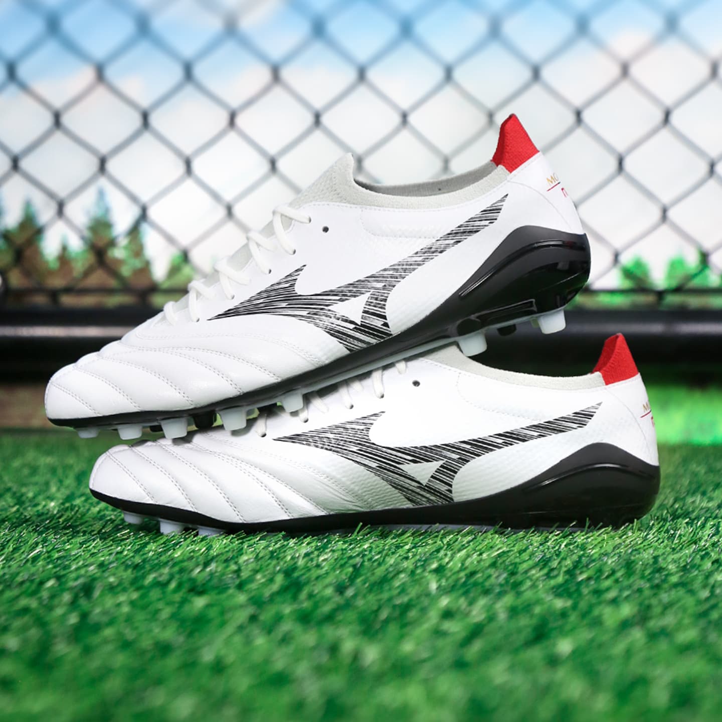 Кроссовки для футбола Mizuno MORELIA NEO V β Футбольные бутсы Low Топ Белый черный Унисекс - изображение 2