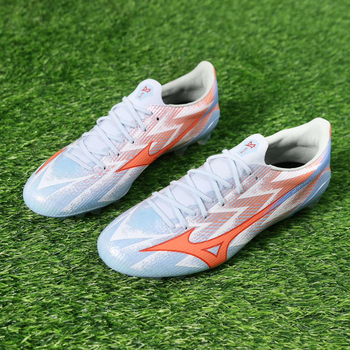 Кроссовки для футбола Mizuno Α III Футбольные бутсы Низкий Топ Серый Синий Оранжевый Белый Унисекс - изображение 6