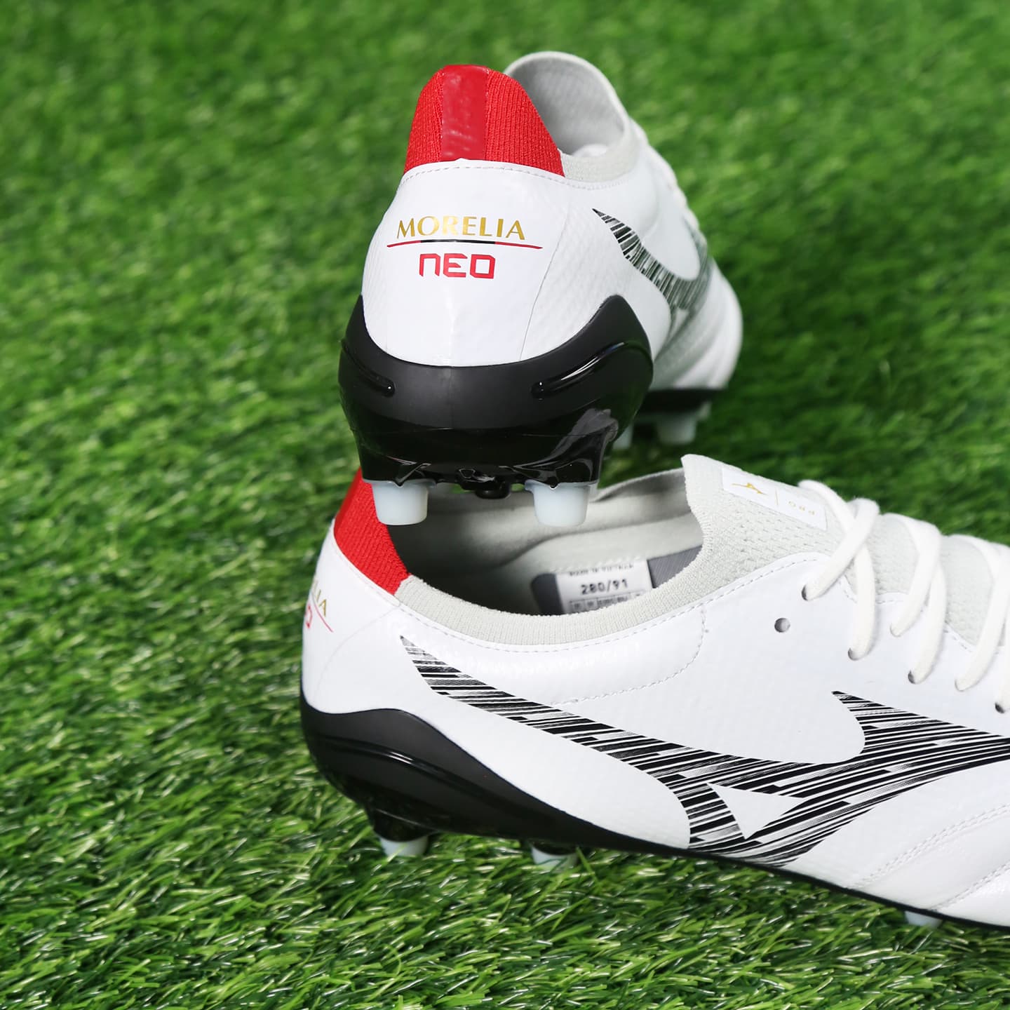 Кроссовки для футбола Mizuno MORELIA NEO V β Футбольные бутсы Low Топ Белый черный Унисекс - изображение 5
