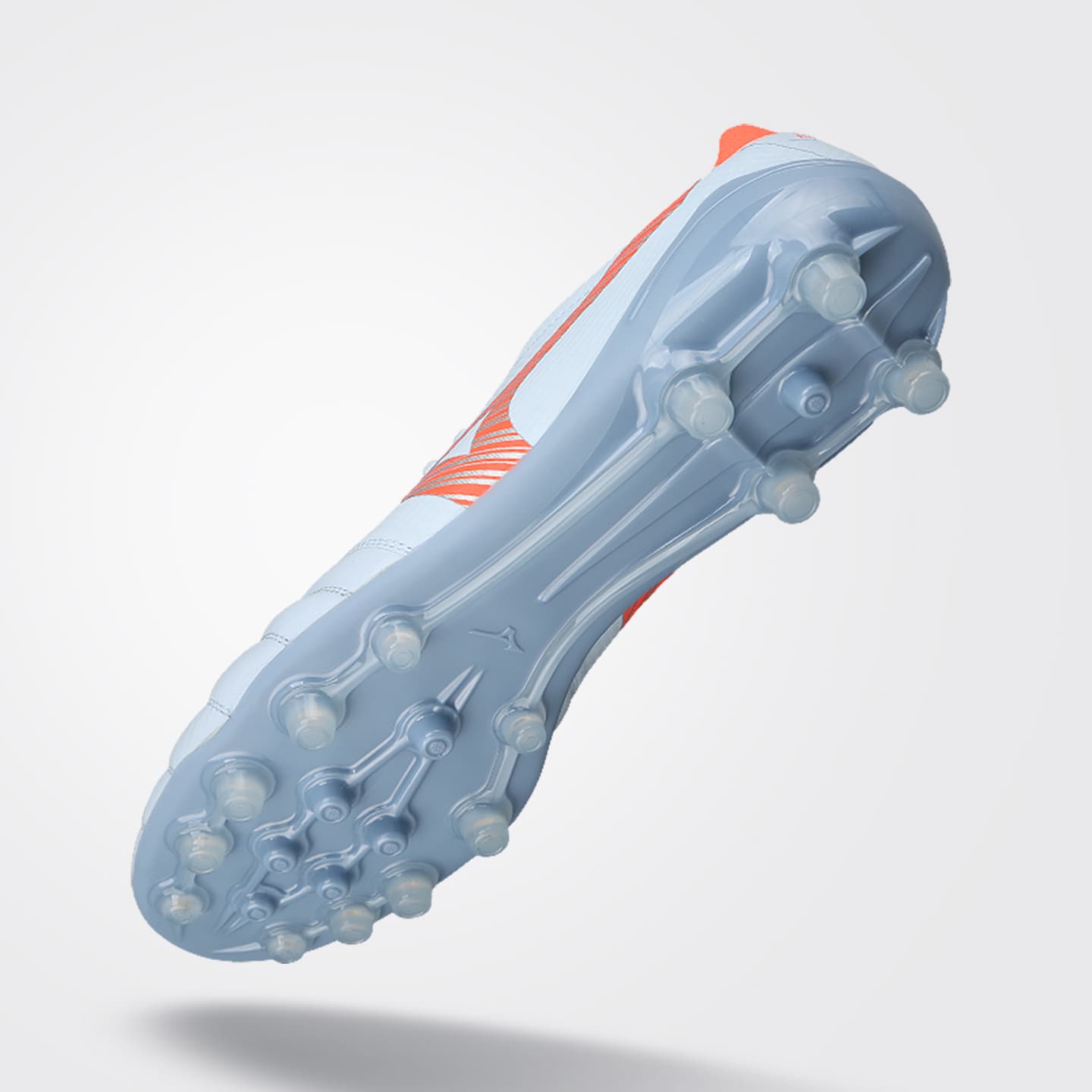 Кроссовки для футбола Mizuno MORELIA NEO V β Футбольные бутсы Низкие Серо-голубой Оранжевый Унисекс - изображение 2