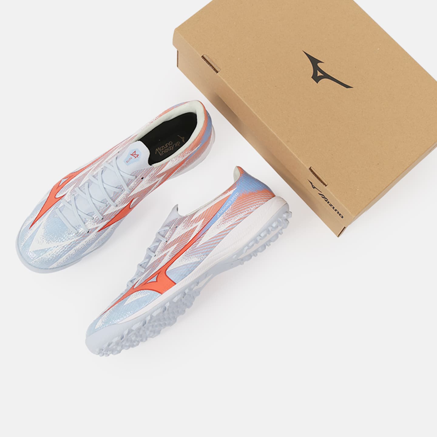 Кроссовки для футбола Mizuno Α III Футбольные бутсы Low Топ Белый Серый Синий оранжевый Унисекс - изображение 4