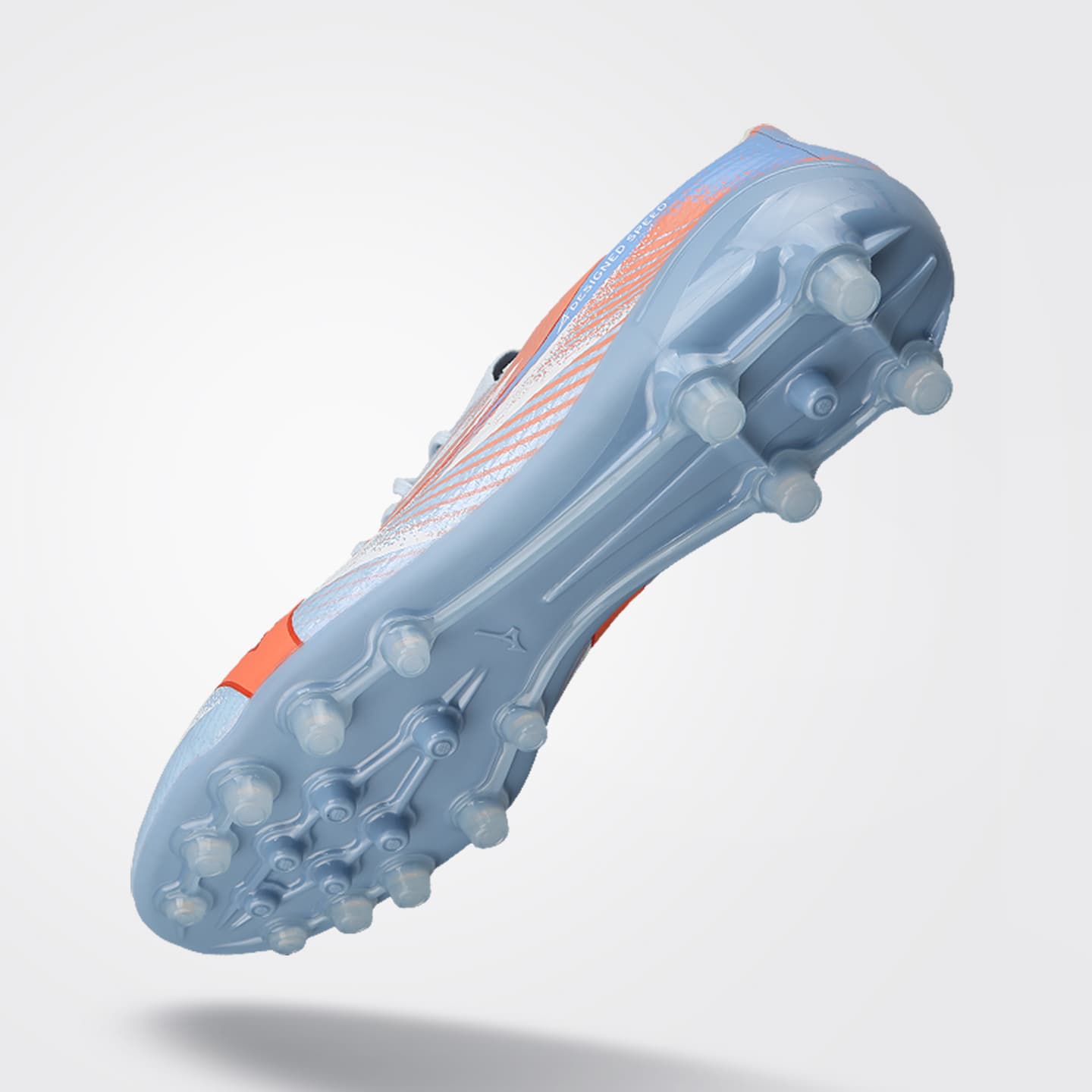 Кроссовки для футбола Mizuno Α III Футбольные бутсы Низкий Топ Серый Синий Оранжевый Белый Унисекс - изображение 2