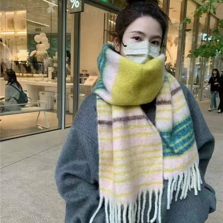 Шарф Maserati Artificial Cashmere Knit Scarves Unisex Мазерати Искусственный Кашемир Вязаные Шарфы Унисекс - изображение 4