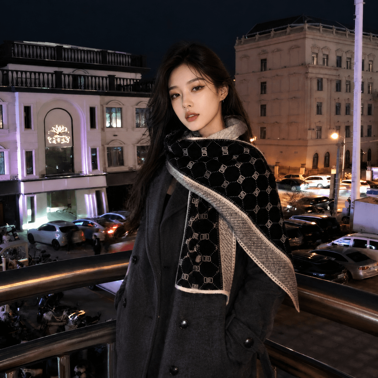 Шарф Мазерати Искусственный кашемир Knit Scarves Unisex - изображение 3