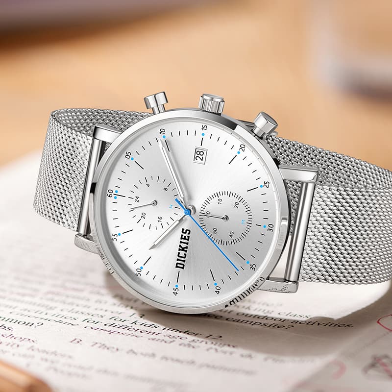 Механические часы Dickies New School Series Quartz Watch 41mm White Dial - изображение 2