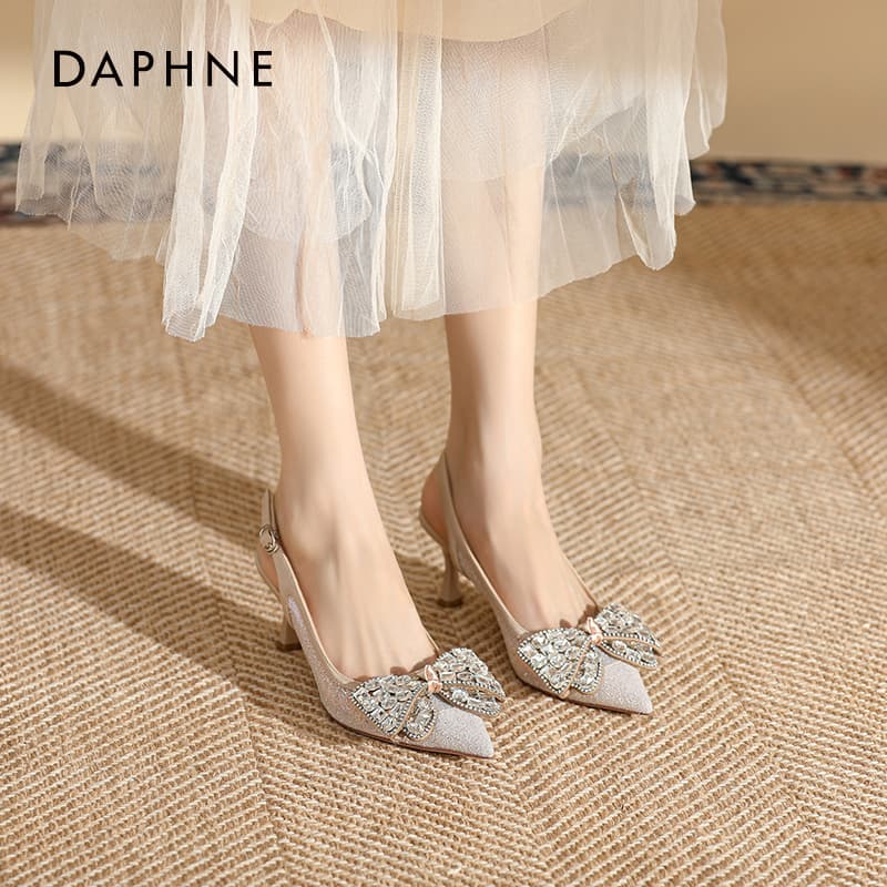 Шлёпанцы Daphne One Шнуровые Сандалии Средний Каблук Женские - изображение 3