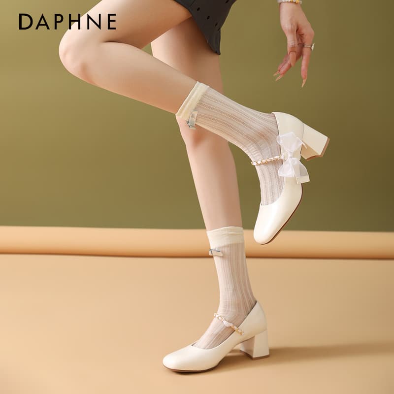 DAPHNE Квадратный каблук Mary Jane Туфли на высоком каблуке Женские - изображение 2