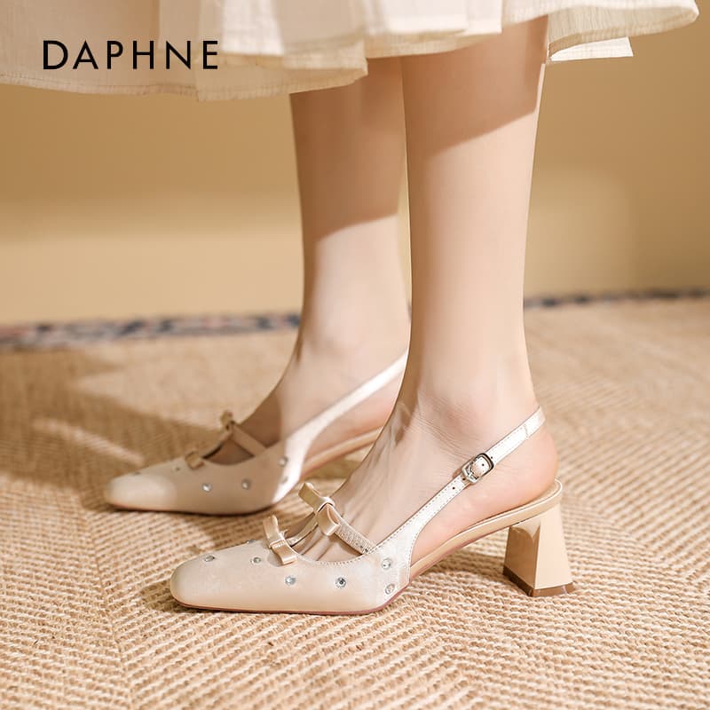 Шлёпанцы Daphne one Шнуровые Сандалии Высокий Каблук Женские - изображение 3