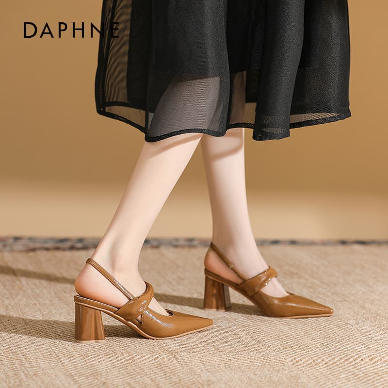 Шлёпанцы DAPHNE One Шнуровые Сандалии Высокого Каблука Женские - изображение 3