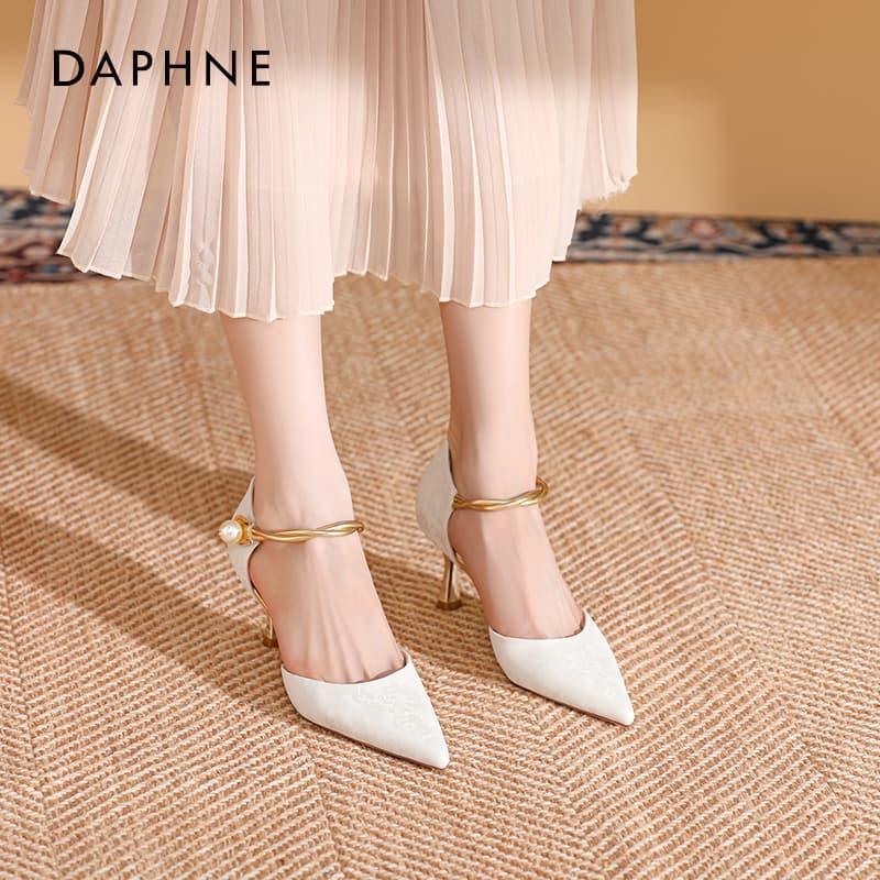 Шлёпанцы DAPHNE One Шнуровые Сандалии Высокого Каблука Женские - изображение 2