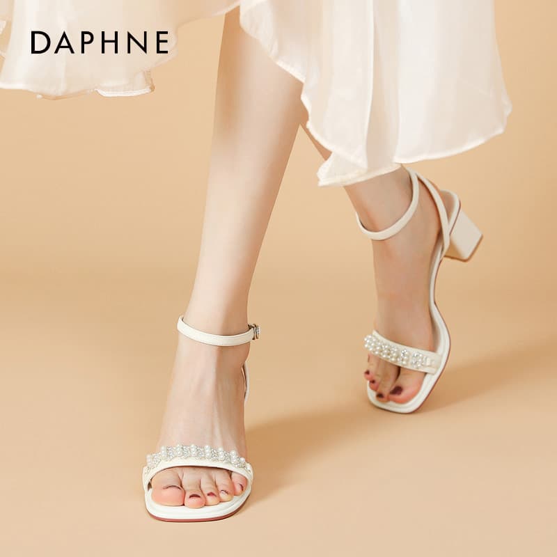 Шлёпанцы Daphne one Шнуровые Сандалии Высокий Каблук Женские - изображение 3