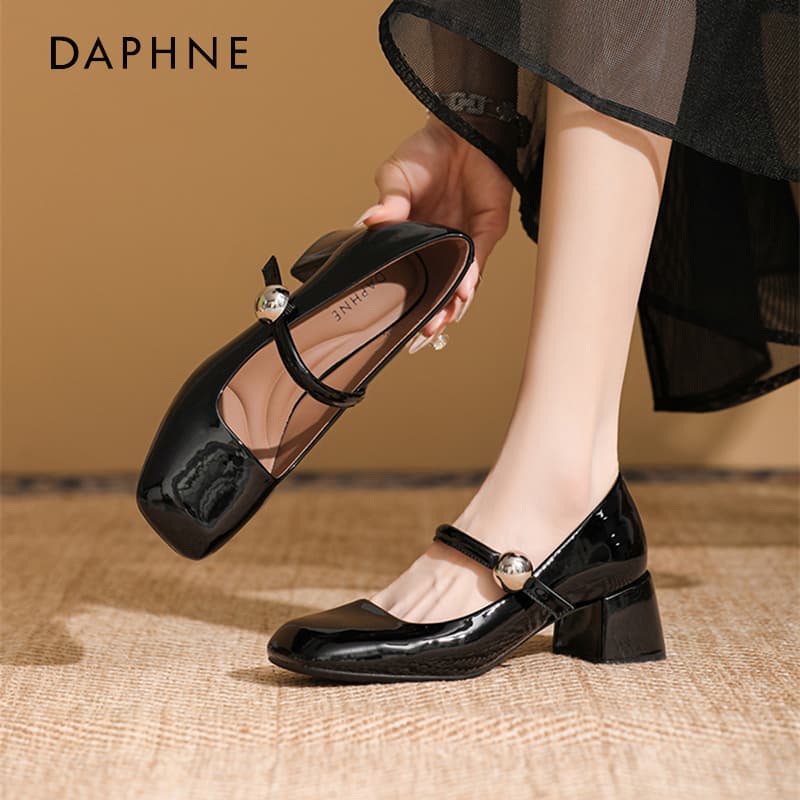 Туфли DAPHNE ПУ (полиуретан) Квадратный каблук Высокие каблуки Средний каблук Женские - изображение 2