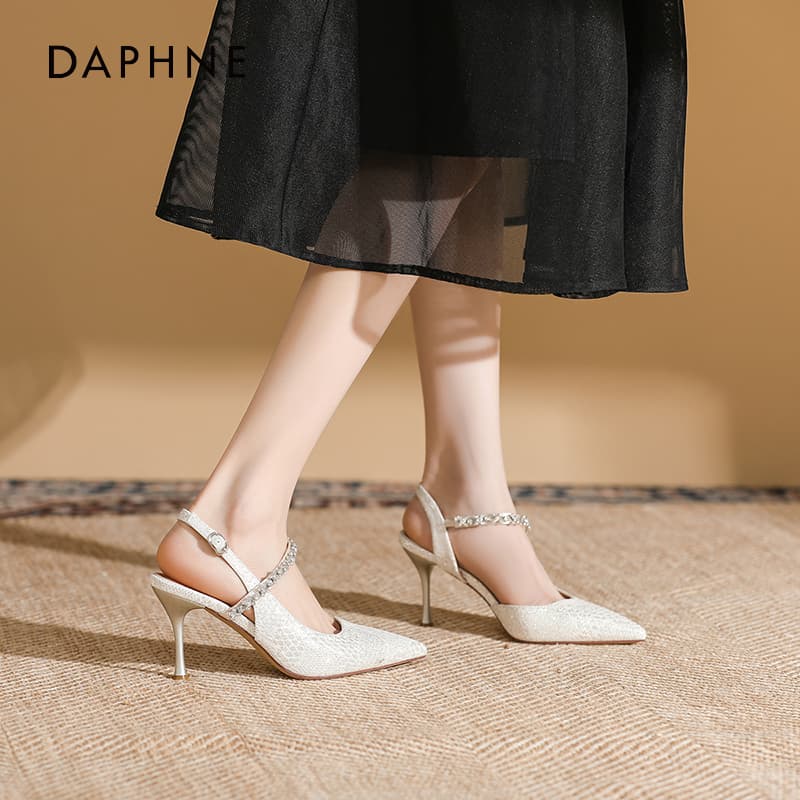 Шлёпанцы Daphne One Шнуровые Сандалии Высокого Каблука Женские - изображение 3
