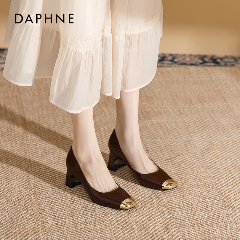 Туфли DAPHNE Квадратный каблук Высокие каблуки Женские - изображение 2
