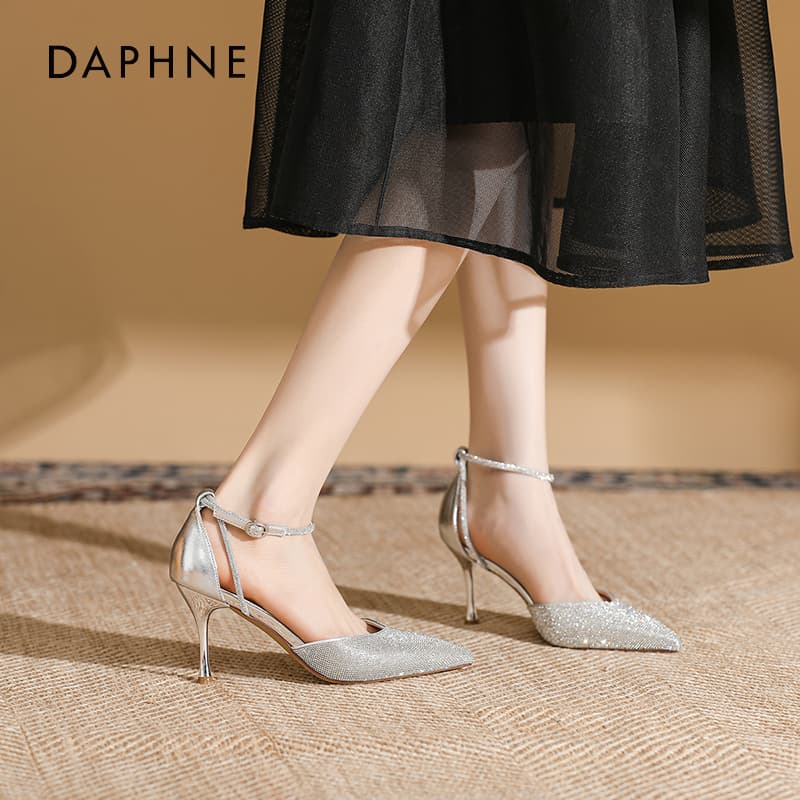 Шлёпанцы Daphne one Шнуровые Сандалии Высокий Каблук Женские - изображение 3