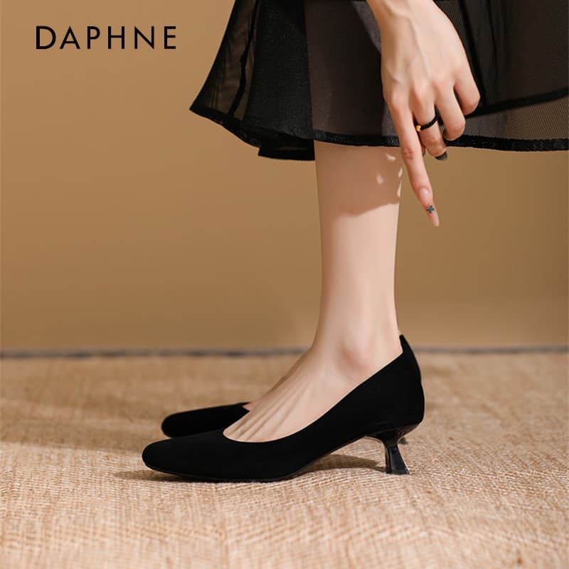 Туфли DAPHNE Грубый каблук Высокие каблуки Женские - изображение 3
