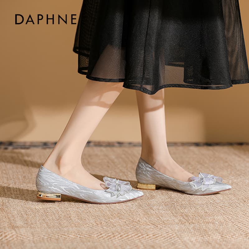 Тапочки DAPHNE Повседневная обувь с низким каблуком для женщин - изображение 3