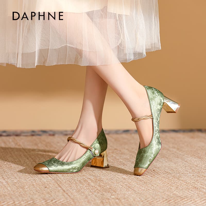 Туфли DAPHNE Квадратный каблук Высокие каблуки Женские - изображение 2