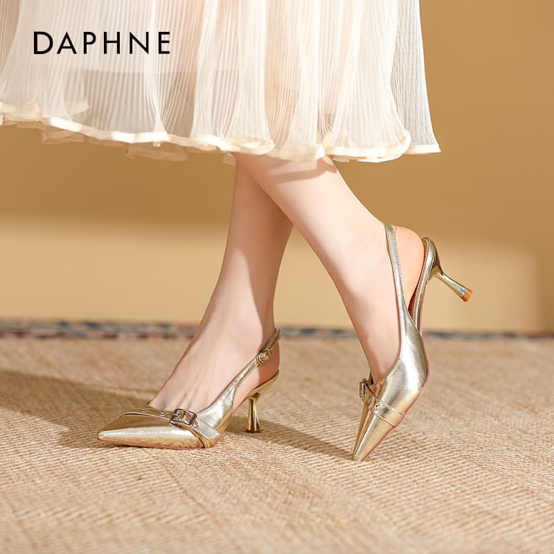 Шлёпанцы DAPHNE One Шнуровые Сандалии Высокого Каблука Женские - изображение 2