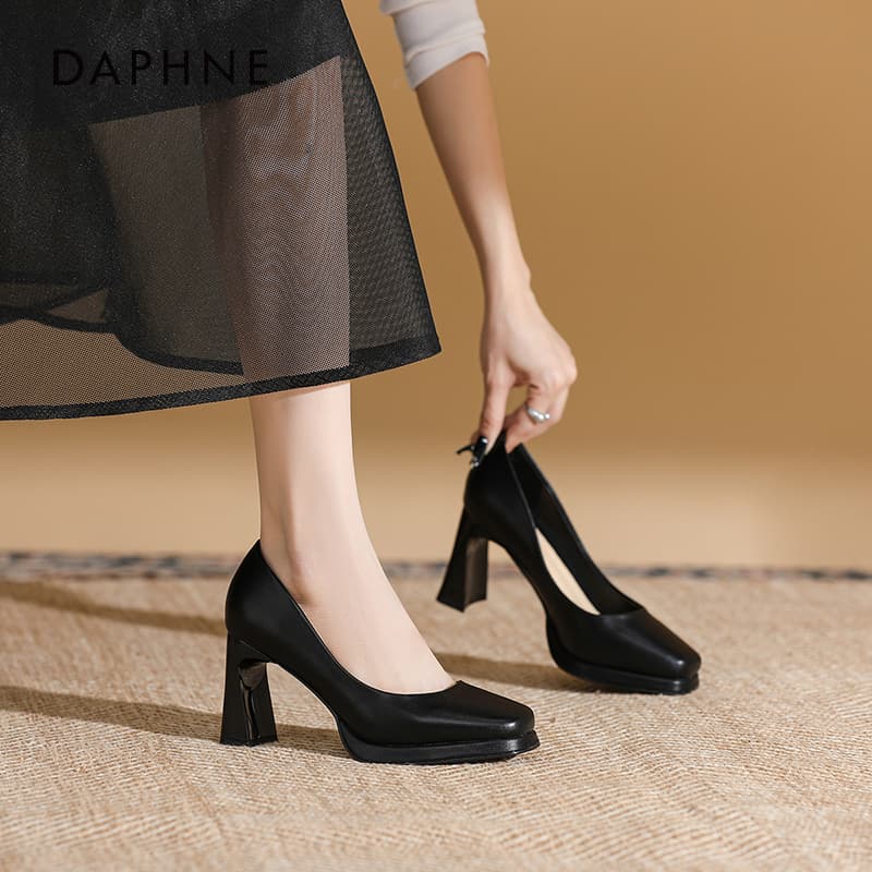 Туфли DAPHNE Квадратный каблук Высокие каблуки Женские - изображение 3