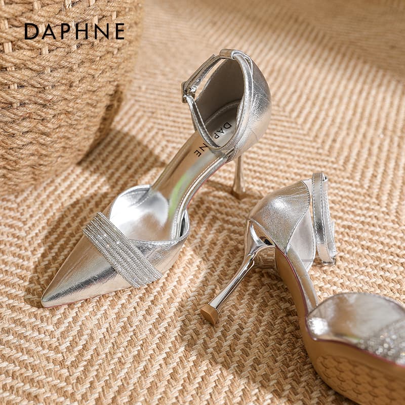 Шлёпанцы DAPHNE One Шнуровые Сандалии Высокого Каблука Женские - изображение 3