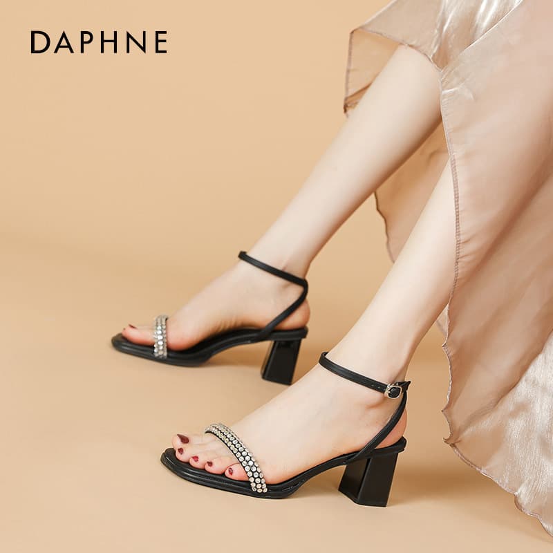 Шлёпанцы Daphne one Шнуровые Сандалии Высокий Каблук Женские - изображение 2