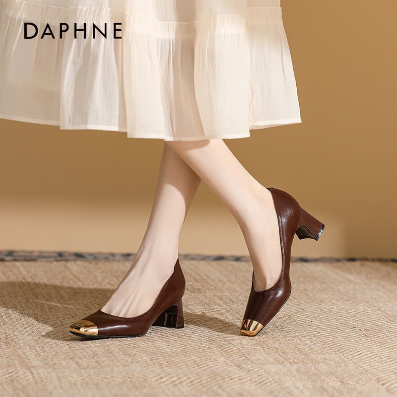 Туфли DAPHNE Квадратный каблук Высокие каблуки Женские - изображение 3