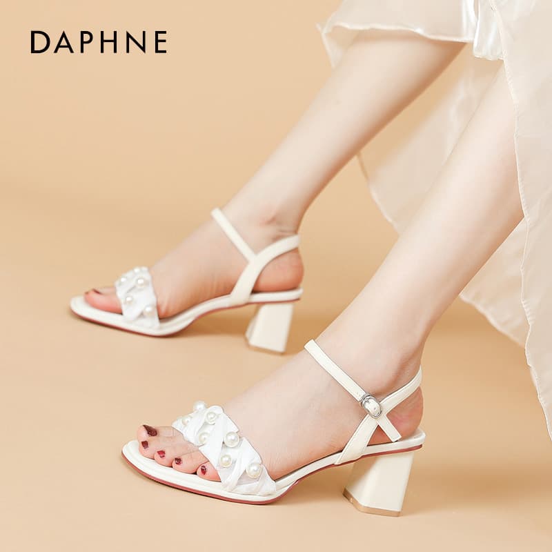 Шлёпанцы Daphne one Шнуровые Сандалии Высокий Каблук Женские - изображение 3