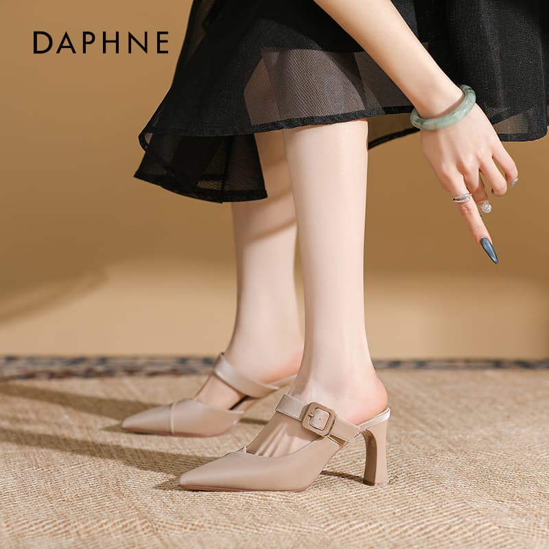 Шлёпанцы Daphne one Шнуровые Сандалии Высокий Каблук Женские - изображение 3