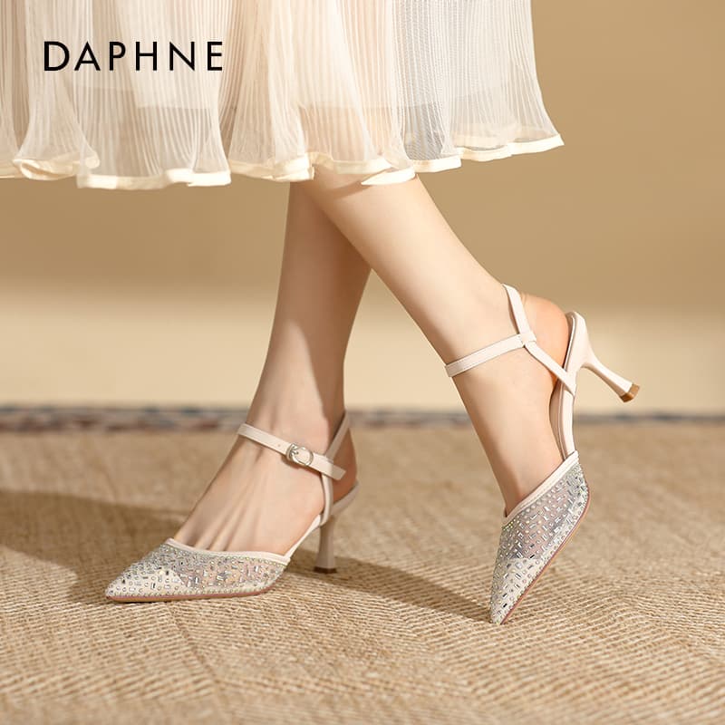 Шлёпанцы DAPHNE One Шнуровые Сандалии Высокого Каблука Женские - изображение 2