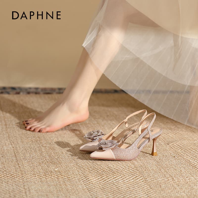 Шлёпанцы DAPHNE One Шнуровые Сандалии Высокого Каблука Женские - изображение 2