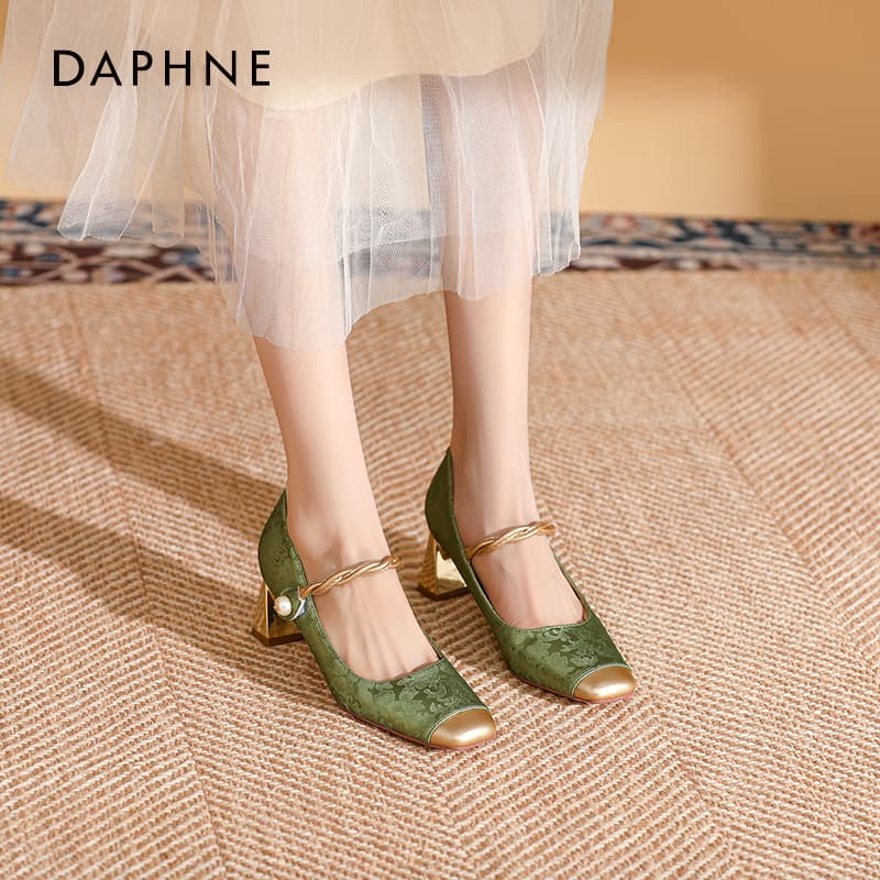 Туфли DAPHNE Квадратный каблук Высокие каблуки Женские - изображение 3