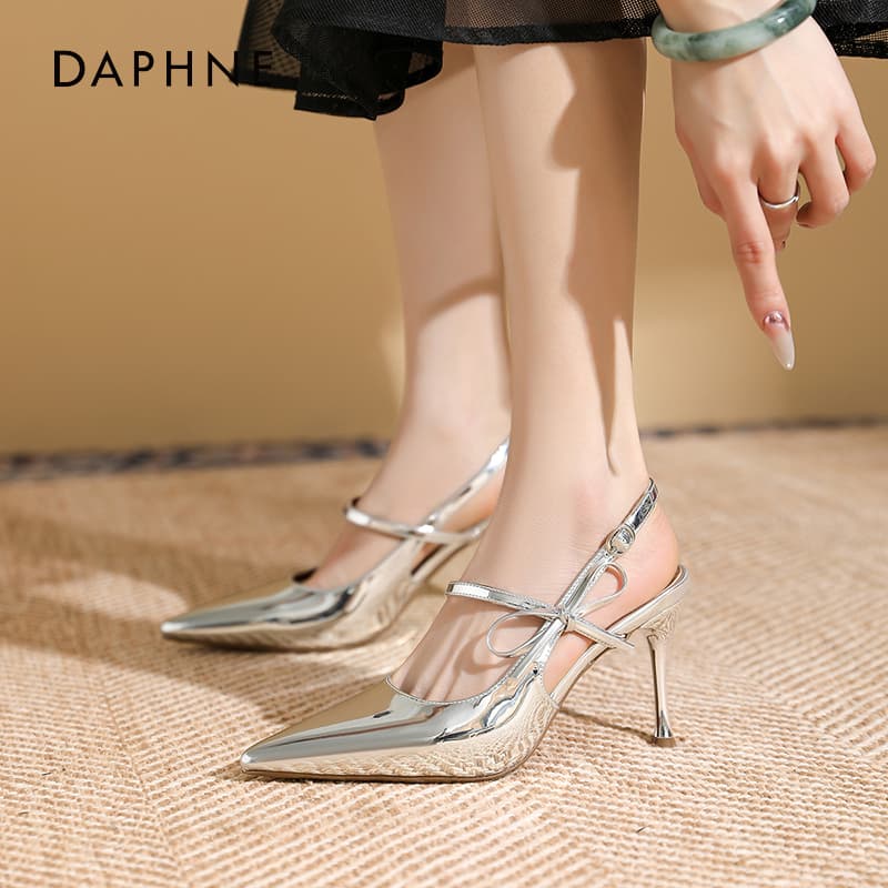 Шлёпанцы Daphne One Шнуровые Сандалии Высокого Каблука Женские - изображение 3