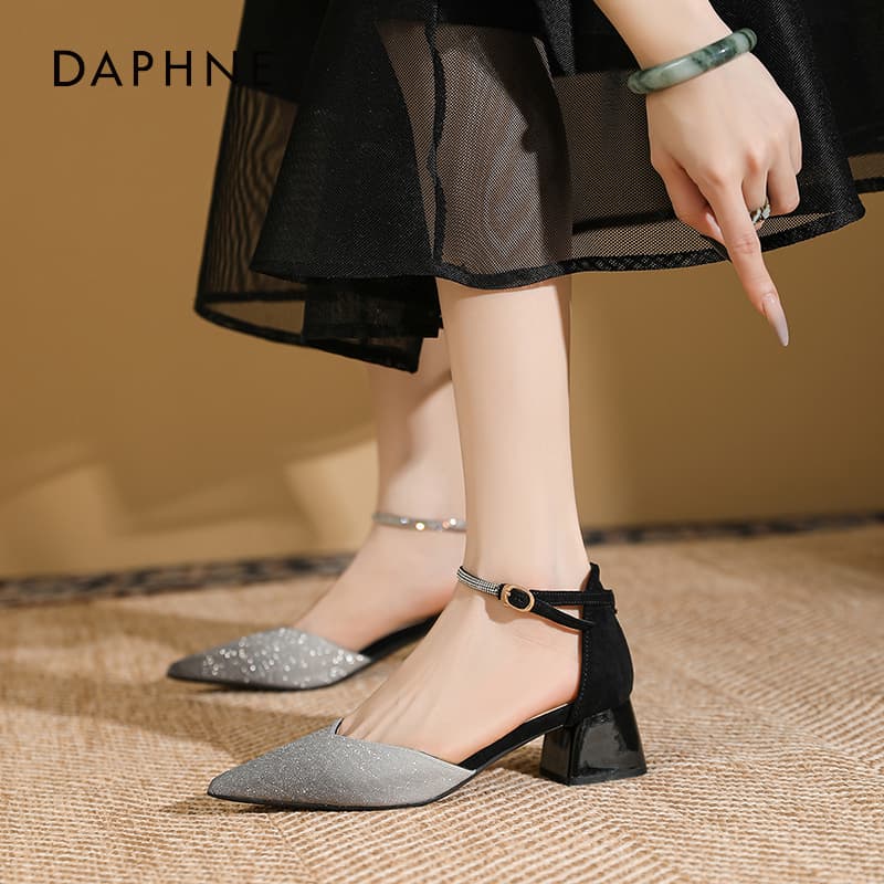 Шлёпанцы Daphne One Шнуровые Сандалии Средний Каблук Женские - изображение 2