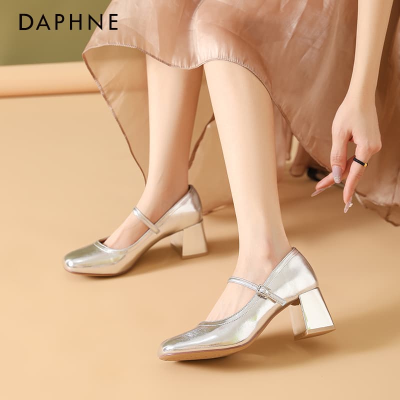 DAPHNE Квадратный каблук Mary Jane Туфли на высоком каблуке Женские - изображение 3