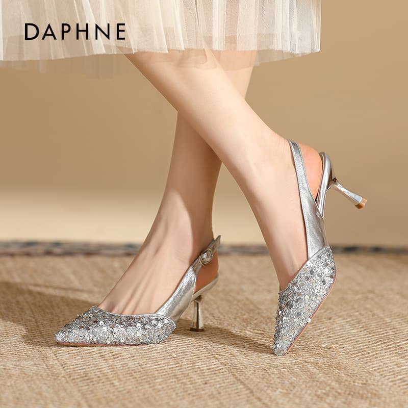 Шлёпанцы Daphne One Шнуровые Сандалии Высокого Каблука Женские - изображение 3
