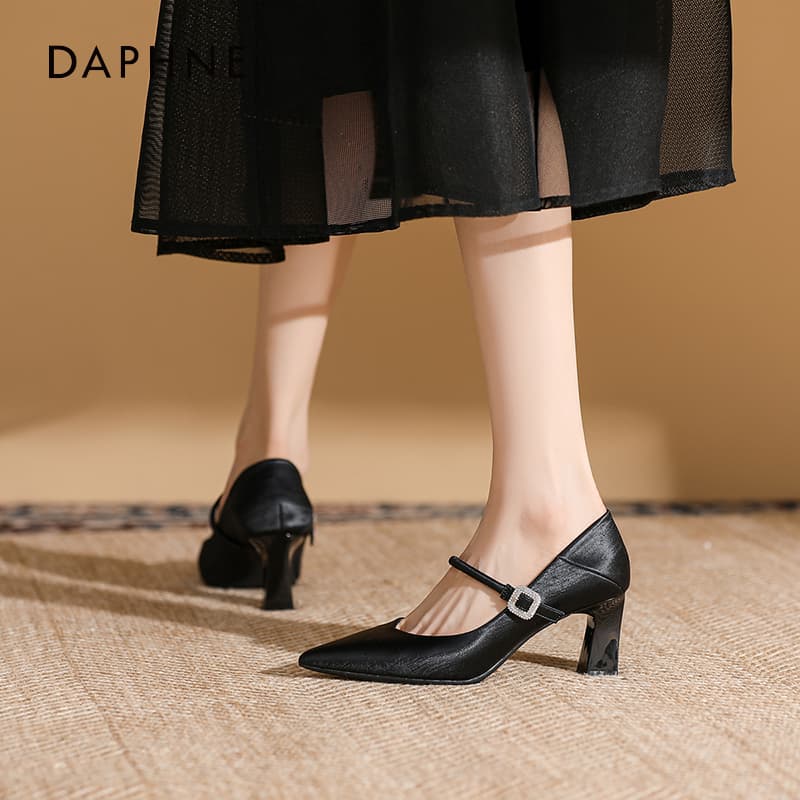 Туфли DAPHNE Квадратный каблук Высокие каблуки Женские - изображение 3
