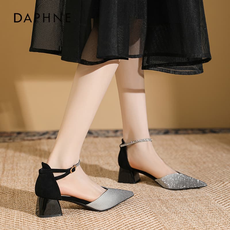 Шлёпанцы Daphne One Шнуровые Сандалии Средний Каблук Женские - изображение 3