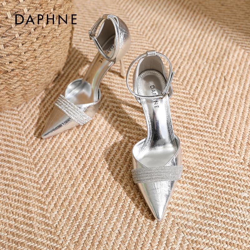 Шлёпанцы DAPHNE One Шнуровые Сандалии Высокого Каблука Женские - изображение 2