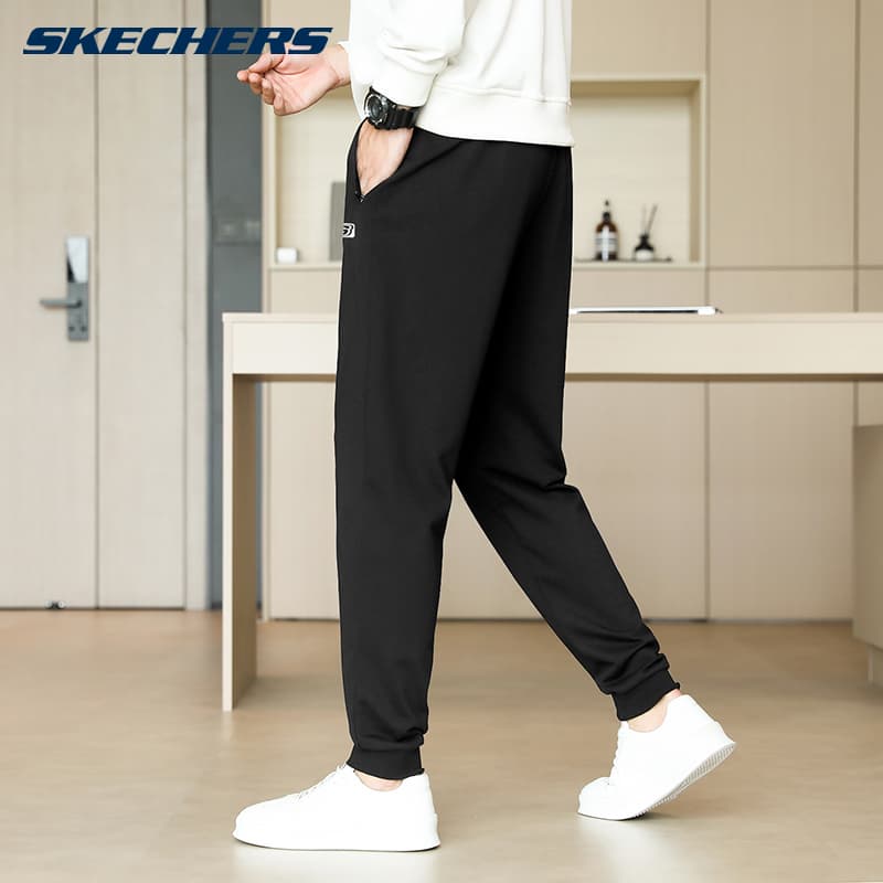 Штаны Skechers Вязаные спортивные брюки мужские цвет угольно-черный - изображение 4