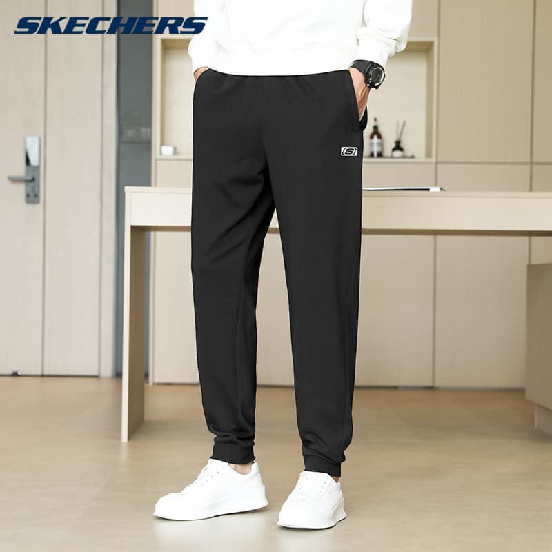Штаны Skechers Вязаные спортивные брюки мужские цвет угольно-черный - изображение 3