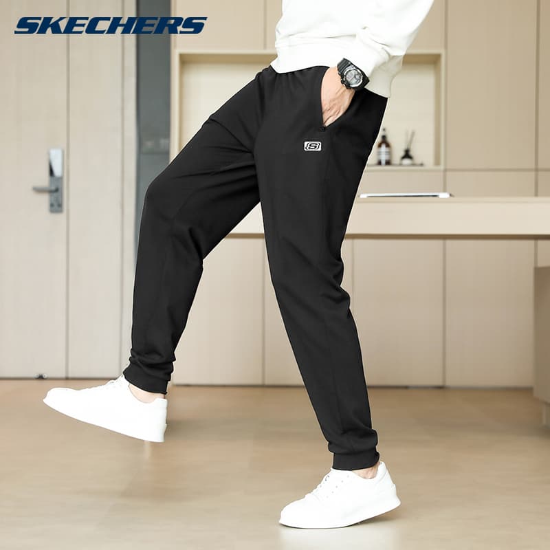 Штаны Skechers Вязаные спортивные брюки мужские цвет угольно-черный - изображение 5