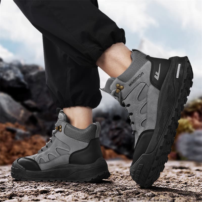 Кроссовки Warrior Альпинистские и туристические ботинки High Top Черный Серый Мужской - изображение 8