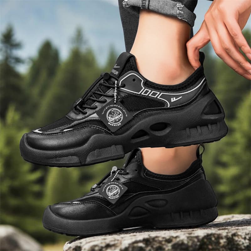 Кроссовки Warrior Moisture Wicking Покрытие Устойчивое к истиранию Низкий Топ Повседневная Обувь Мужская Черная - изображение 6
