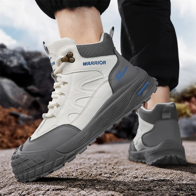 Кроссовки Warrior Альпинистские и туристические ботинки High Top Серый Бежевый Мужской - изображение 6