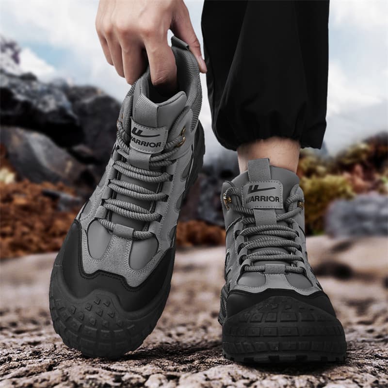 Кроссовки Warrior Альпинистские и туристические ботинки High Top Черный Серый Мужской - изображение 6