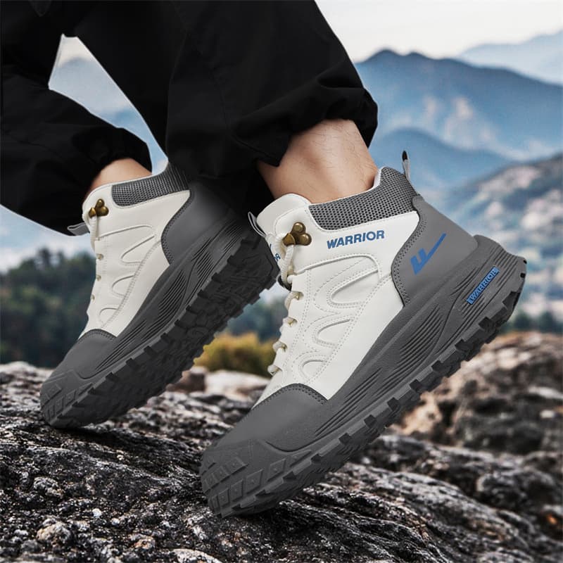Кроссовки Warrior Альпинистские и туристические ботинки High Top Серый Бежевый Мужской - изображение 7