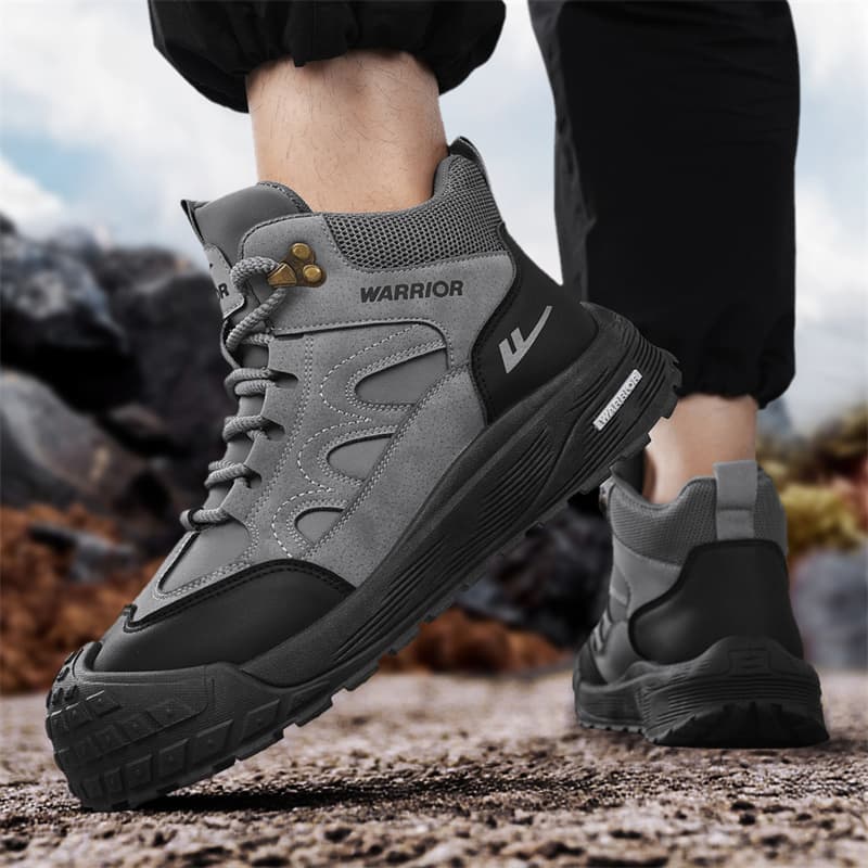 Кроссовки Warrior Альпинистские и туристические ботинки High Top Черный Серый Мужской - изображение 7