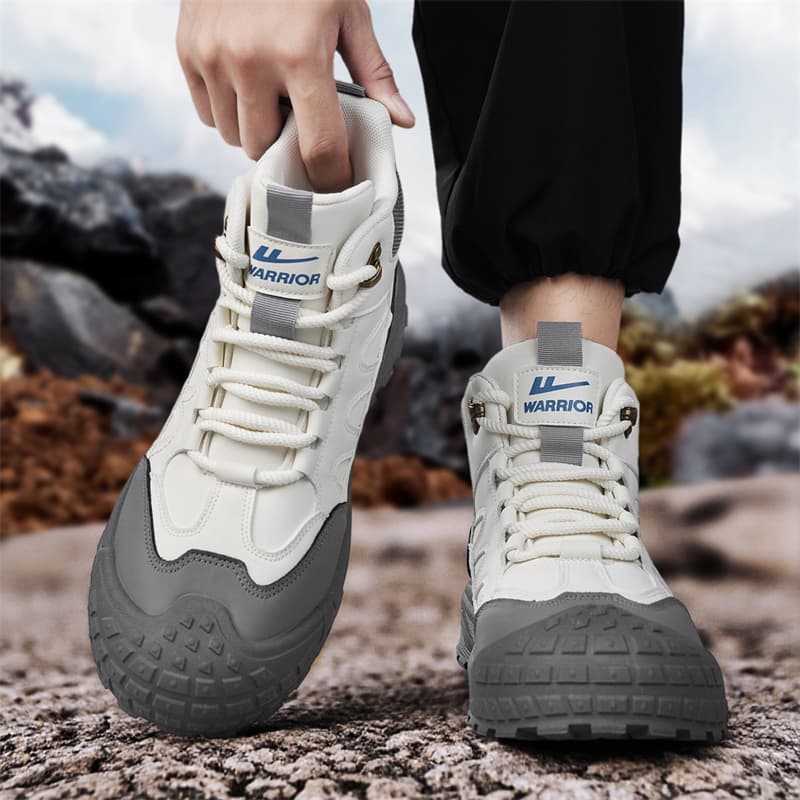 Кроссовки Warrior Альпинистские и туристические ботинки High Top Серый Бежевый Мужской - изображение 5