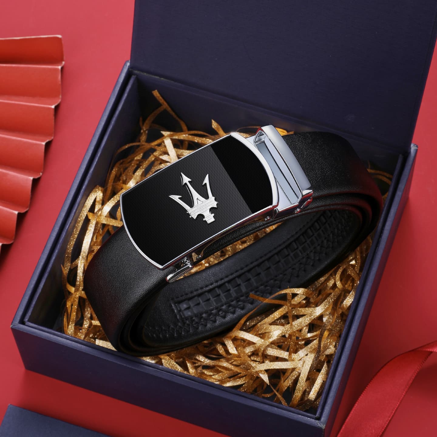 Ремень Maserati Сплав Лицевая коровья кожа Ремни Мужской 3,5 см - изображение 5